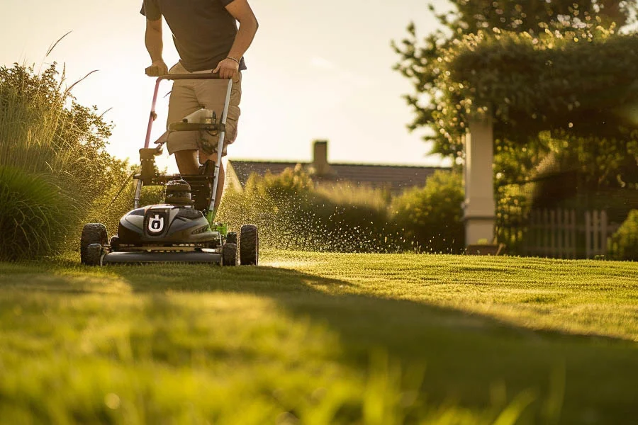 small battery operated lawn mower