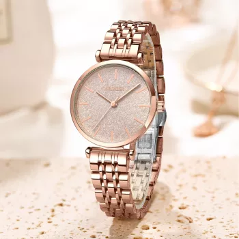 Polished Stainless Steel Quartz Watch for Everyday Elegance