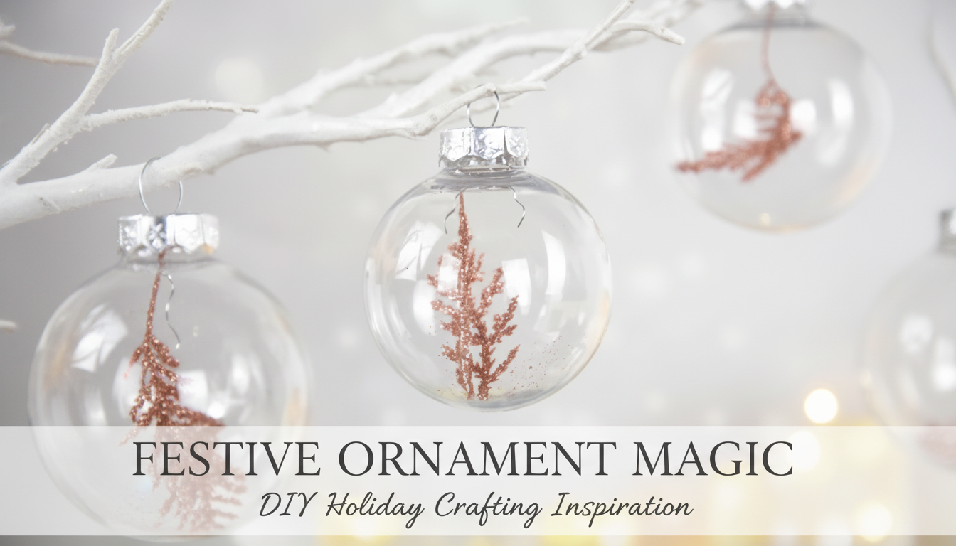 6 Clear Plastic Fillable Christmas Ornaments (Set of 6)
