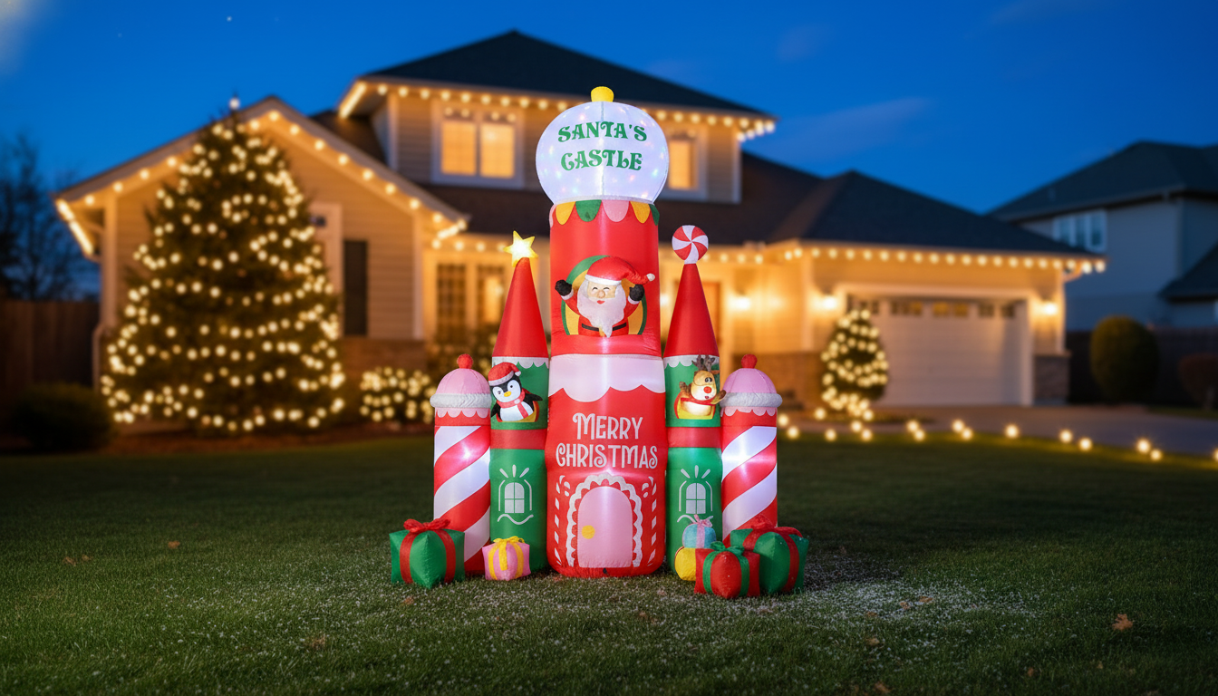 LED Inflatable Santa: Easy Setup, Bright Holiday Curb Appeal