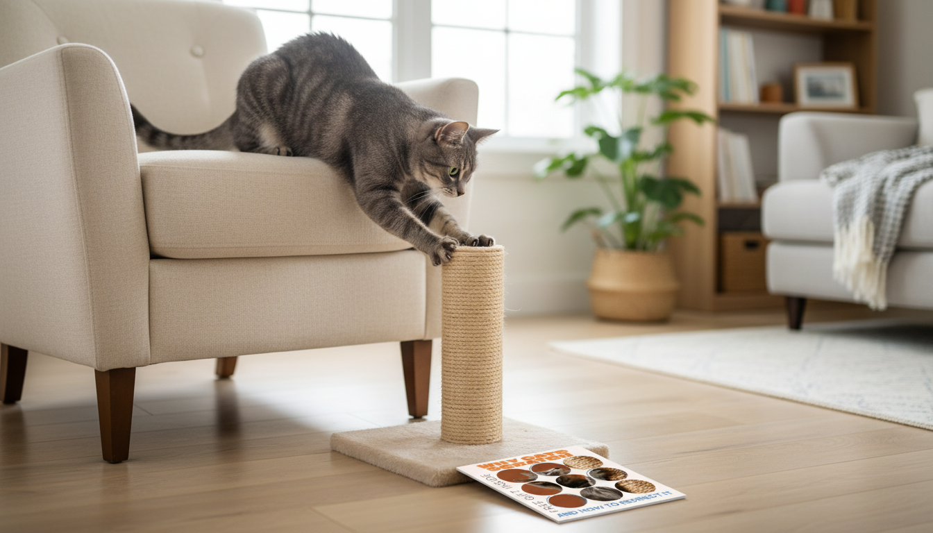 Stop Cat Scratching on Furniture: Redirect Calmly