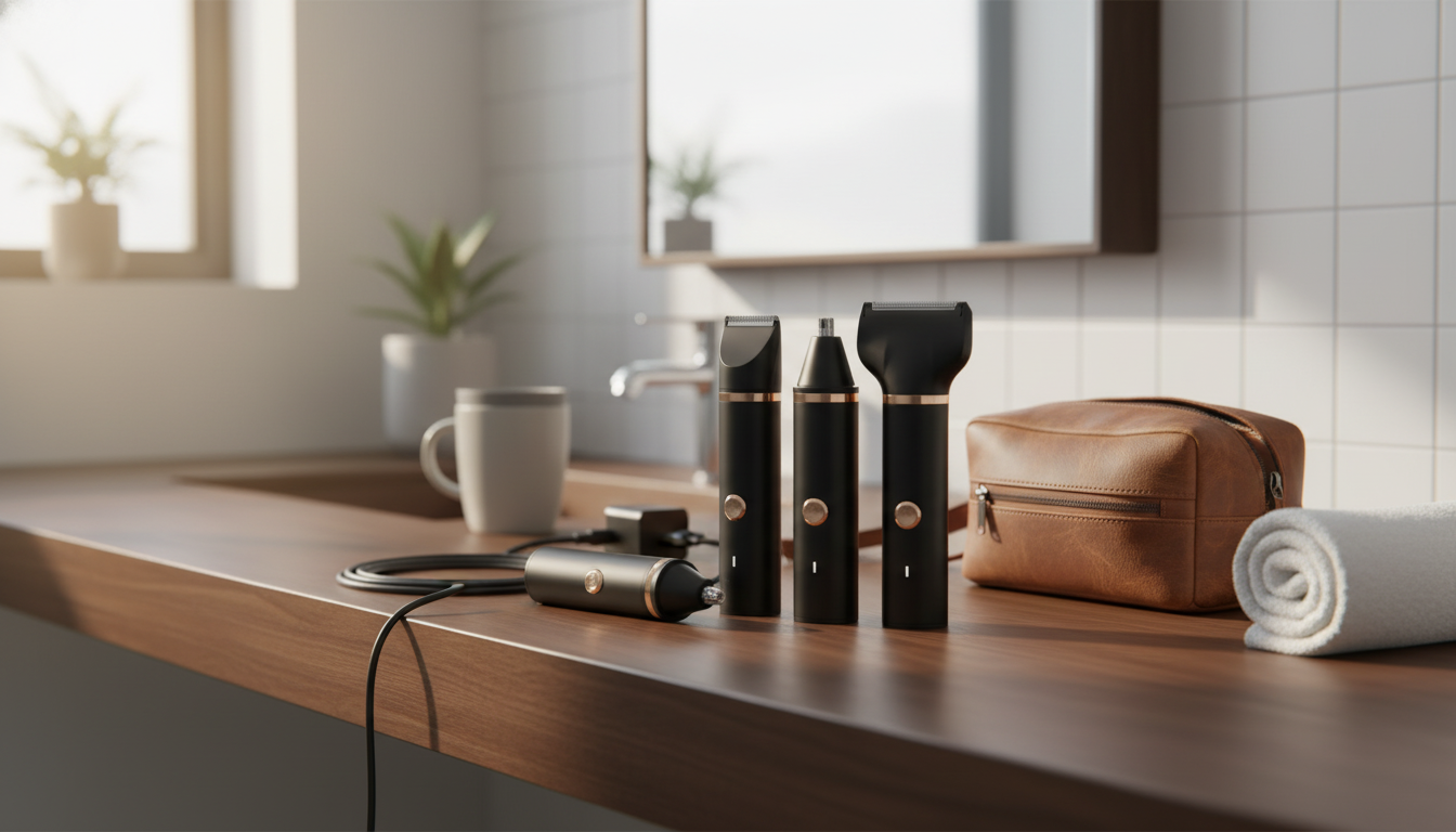 USB Rechargeable 3-in-1 Trimmer for Nose, Beard & Shave