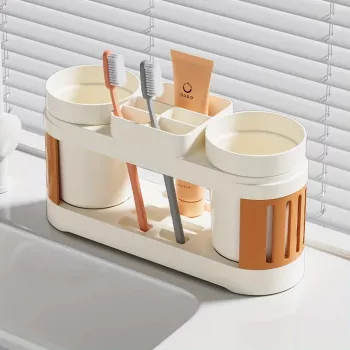 Couples’ Modern Wall Toothbrush & Cup Organizer Guide