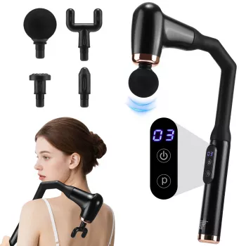 Extended-Handle 6-Speed Fascia Gun: Back & Hip Relief